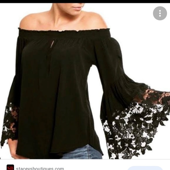 Joseph Ribkoff Tops - Joseph Ribkoff Witchy Dark fairy Victorian Goth Black Bell Sleeve Blouse Sz10